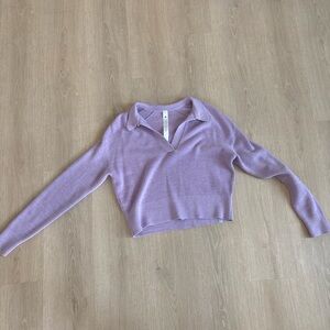 Purple lululemon Long Sleeve Collared Sweater